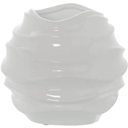 Vase Céramique 20 Cm Blanc Brillant °30X20 Cm