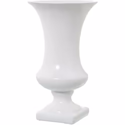 Vase avec Pied en Céramique 41 Cm Blanc Brillant _°25X41 Cm, Pied:15X15 Cm Matériel: Céramique Mesures et informations supplé ...