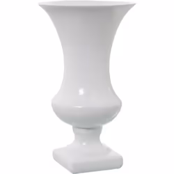 Vase avec Pied en Céramique 33 Cm Blanc Brillant _°19X33 Cm, Pied:11X11 Cm Matériel: Céramique Mesures et informations supplé ...