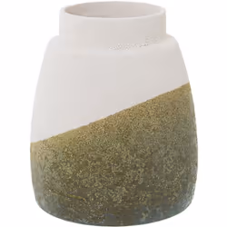 Vase Céramique 20 Cm Texture Sable Beige/Vert _°16X20 Cm Bouche:°9 Cm Matériel: Céramique Mesures et informations supplémenta ...