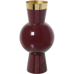 Fijalo - Vase Métal Émaillé Violet/Or °15X32 Cm