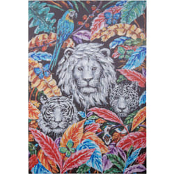 Tableau sur toile 80X120 Cm 40% Lion peint à la main 80X120X3 Cm