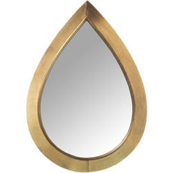 Miroir mural en métal 50,5x68,5 cm doré 50,5x4x68,5 cm