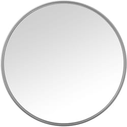 Fijalo - Miroir Rond Mélamine Argenté °76X6 Cm, Int:°75 Cm