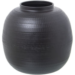 Fijalo - Vase En Aluminium Sculpté Noir °24X23 Cm