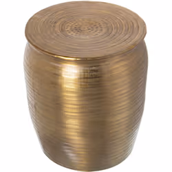 Tabouret En Aluminium Sculpté Doré _°35X41 Cm Matériel: Métal Dimensions et informations complémentaires : _°35X41 Cm