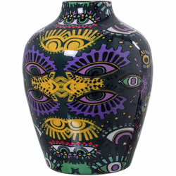 Vase Yeux en Métal Émaillé _°21X28 Cm Matériel: Métal Dimensions et informations complémentaires : _°21X28 Cm