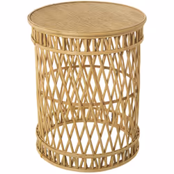Table d'Appoint Bambou Naturel _°38X47 Cm Matériel: Osier/Rotin/H.Sea/Autres Dimensions et informations complémentaires : _°3 ...