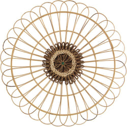 Fijalo - Ornement mural en bambou naturel 60X3X60 Cm