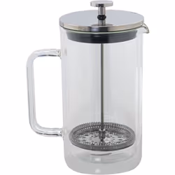 Cafetière à piston 1000Ml Double verre/acier inoxydable _10.5X16X22.5 Cm verre Borosi Matériel: Cristal Mesures et informatio ...