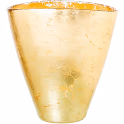 Vase en verre 24 Cm doré _24X14X24 Cm Matériel: Cristal Mesures et informations supplémentaires : _24X14X24 Cm