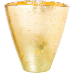 Vase en verre 24 Cm doré 24X14X24 Cm
