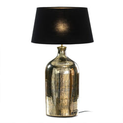 Fijalo - Lampe de Table 28x28x60 Verre Doré Antique/Sans Paravent