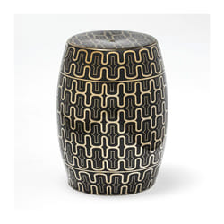 Tabouret 32x32x43 Céramique Noir/Or