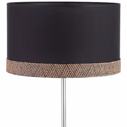 Abat-jour tube 40x40x24 coton noir avec bordure marron/noir Coton Couleur : noir, marron. Informations supplémentaires : 40X4 ...