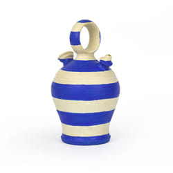 Botijo ​​​​15x15x28 Argile Blanc Cassé/Bleu