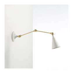 Applique 14x59x26 Métal Blanc/Bronze