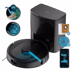 Robot Aspirateur - Conga - 9990 AI Spin - Laser - Vidange Auto - 10000 Pa