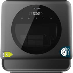 Cecotec Bolero Aguazero 1150 Dark Tabletop Compact Dishwasher. 3 services, faible consommation d'énergie, 6 programmes, panneau de commande tactile,