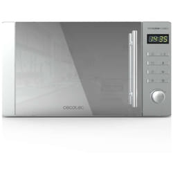 Cecotec - Micro-ondes de 20L Proclean 5120 Flatbed. Inox Power de 700W et Grill de 800W, 8 programmes, écran led, design Mirrordoor, intérieur
