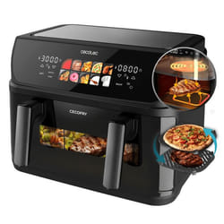 Cecotec Cecofry&Grill Duoheat 10000 Double 10 L Autonome 2800 W Friteuse d’air chaud Noir
