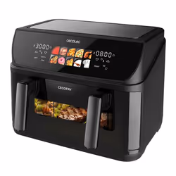 Cecotec Cecofry&Grill Duoheat 10000 Double 10 L Autonome 2800 W Friteuse d’air chaud Noir