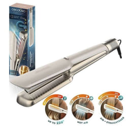 Fer à Lisser Cecotec avec Air Air Lisse Champagne. 600W, Protège les Cheveux, Technologie Ionique, Kératine et Huile d'Argan