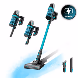 Cecotec A01_EU01_102266 aspirateur balai et balai électrique Aspirateur traineau Batterie Cyclonique Sans sac 0,6 L 215 W Noir, Bleu