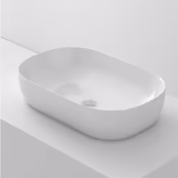 Lavabo à poser ovale OVALO Nos lavabos sont fabriqués en céramique de haute qualité, matériau obtenu par la combinaison de ma ...