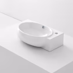 Lavabo suspendu ovale OVAL-W Nos lavabos sont fabriqués en céramique de haute qualité, matériau obtenu par la combinaison de ...