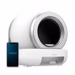 Cecotec Pumba 7000 CleanKitty Compact Connected Chat Robot litière Blanc