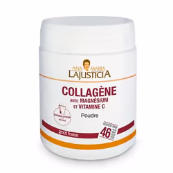 Ana María Lajusticia COLLAGÈNE ENRICHI EN MAGNESIUM ET VIT. C 350g, Poudre, Fraise, Collagène hydrolysé, Vitamine C, Bouteill ...