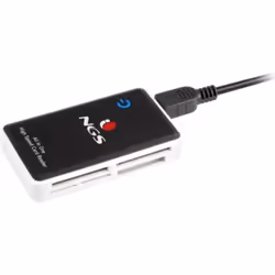 NGS Multireader Pro, CF, MMC, MicroDrive, MicroSD (TransFlash), xD, Noir, Blanc, 480 Mbit/s, USB 2.0, USB, 110 mm
