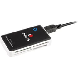 NGS Multireader Pro lecteur de carte mémoire USB 2.0 Noir, Blanc