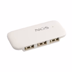NGS -HUB-0032, USB 2.0, USB 2.0, 480 Mbit/s, Blanc, CE, 77 mm