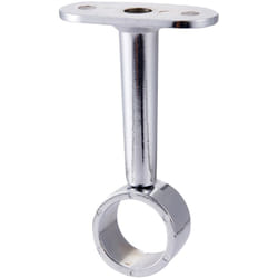 2 supports centraux pour rails de penderie, barres rondes de 19 mm en acier chromé