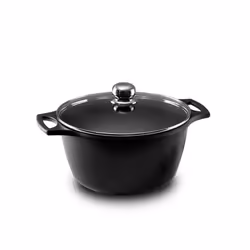 Castey F-IO24, 5 L, Rond, Noir, Aluminium, Noir, Vitrocéramique, Gaz, Halogène, Induction, Plaque étanche