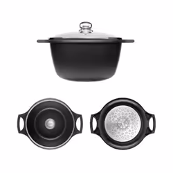 Castey F-IO24 casserole à sauce 5 L Rond Noir