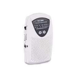 ELBE RF-50, Portable, Analogique, AM, FM, Noir, Blanc, Rotatif, Alcaline