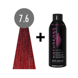 abril et nature Naturecolor Plex #7.6 120 ml. Blonde rouge + natureoxy plex 25 vol. 120ml.