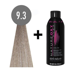 abril et nature Naturecolor Plex #9.3 120 ml. Extra Light Golden Neutral Blonde + natureoxy plex 25 vol. 120ml.