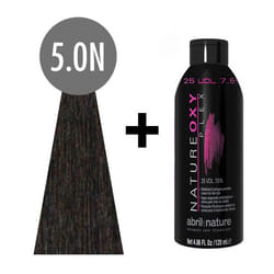 abril et nature Naturecolor Plex #5.0N 120ml. Châtaigne légère intense + natureoxy plex 25 vol. 120ml.