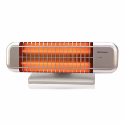 Orbegozo BP 0102, Chauffage d'appoint électrique à quartz, Verre quartz, Sol, Argent, 1200 W, 600 W