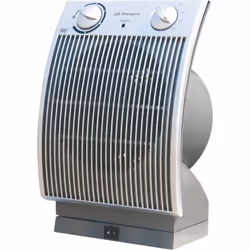 Orbegozo FH 6035, Chauffage de ventilateur électrique, 90°, CE, GS, Green Dot, WEEE, Sol, Table, Argent, Rotatif
