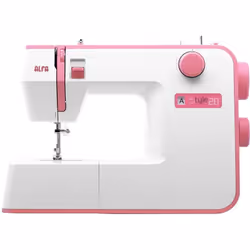 Alfa Style 20, Rose, Blanc, coudre, Étape 4, 0 - 4 mm, Rotatif, Electrique