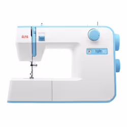 Alfa STYLE 30, Bleu, Blanc, Machine à coudre semi-automatique, coudre, Étape 4, 4.5 mm, Rotatif