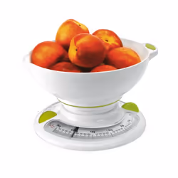JATA 610N escabeaux de cuisine Blanc Comptoir Rond Balances de cuisine mécaniques