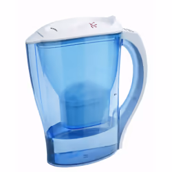 JATA JH01, Filtre à eau pour carafe, 2,5 L, Bleu, Transparent, Blanc