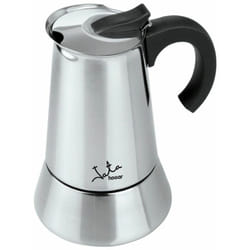JATA Odin Cafetière à moka Noir, Acier inoxydable