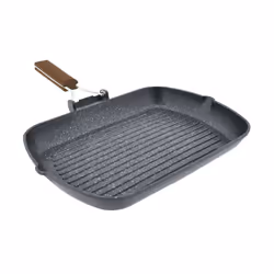 JATA GP35 Kilimanjaro, Rectangulaire, Poêle grill, Noir, PFLUON, Kilimanjaro, Aluminium